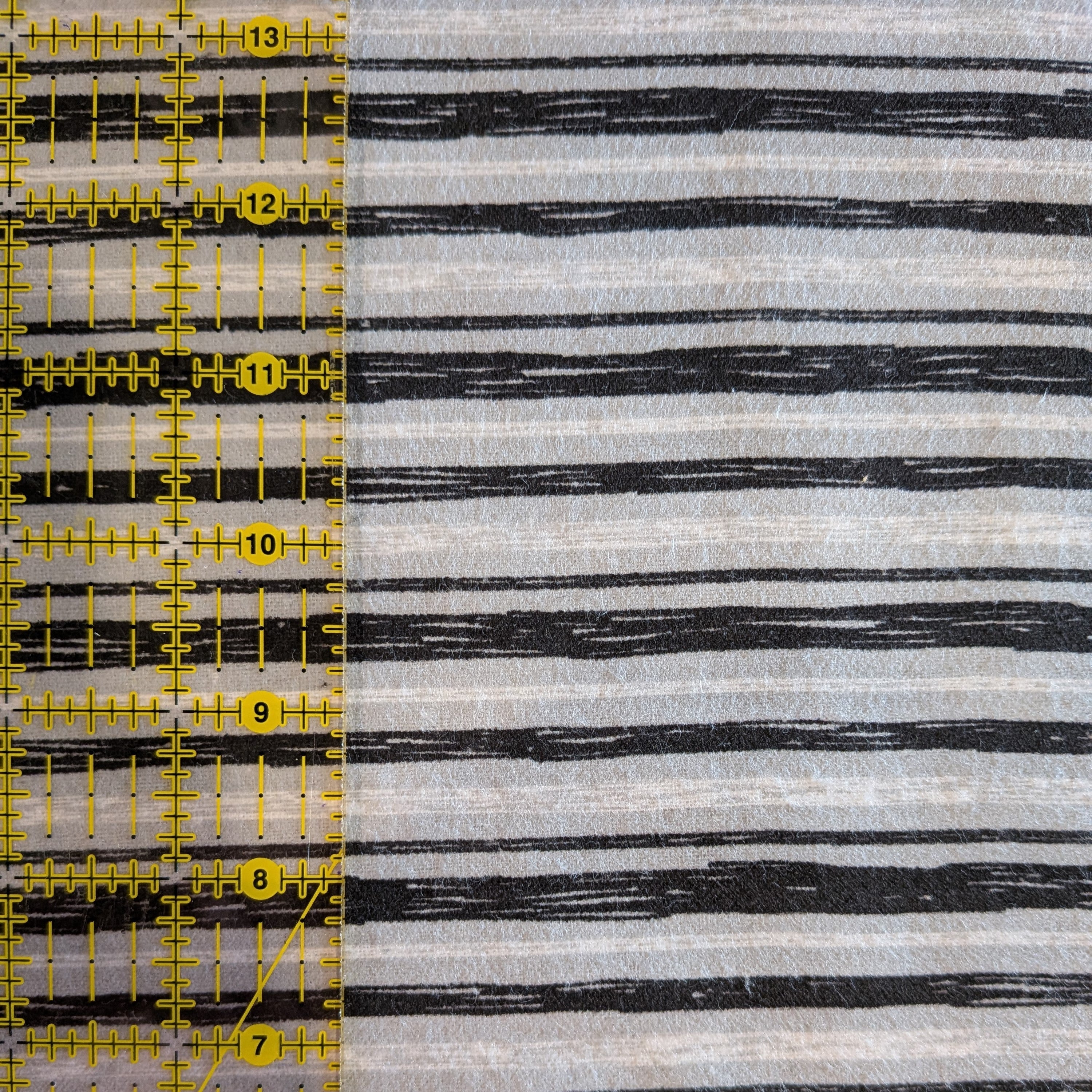 3 Wishes Fabric ~ Black and Grey Stripes ~ FLANNEL ~ Black and White ~ Sold by the 1/2 Yard