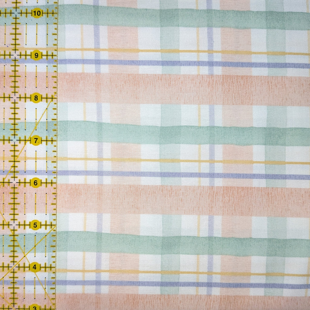 David Textiles ~ BLOOMING PLAID (Sweet Spring) ~ Multi ~ Sold by the 1/2 Yard