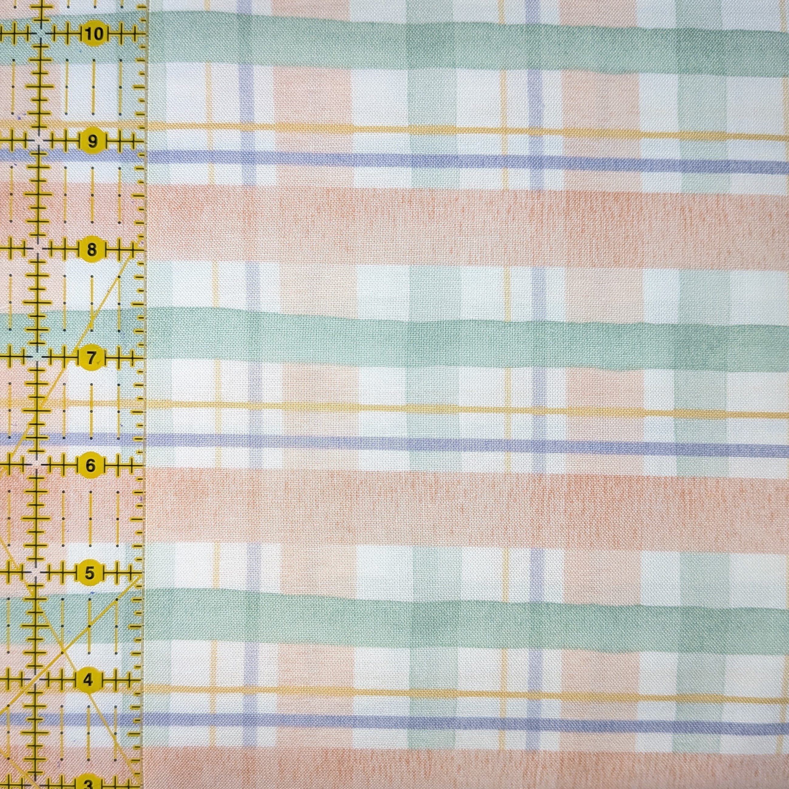 David Textiles ~ BLOOMING PLAID (Sweet Spring) ~ Multi ~ Sold by the 1/2 Yard