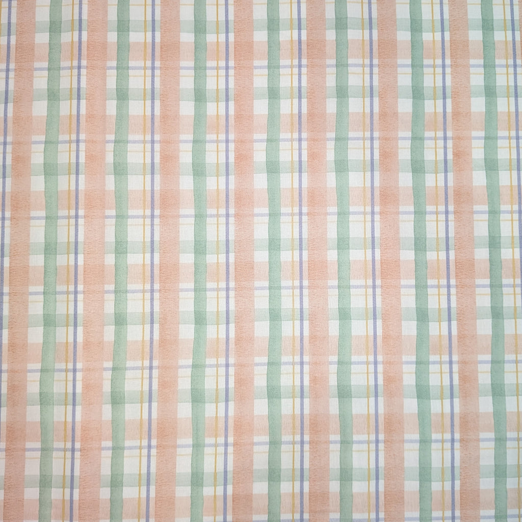 David Textiles ~ BLOOMING PLAID (Sweet Spring) ~ Multi ~ Sold by the 1/2 Yard