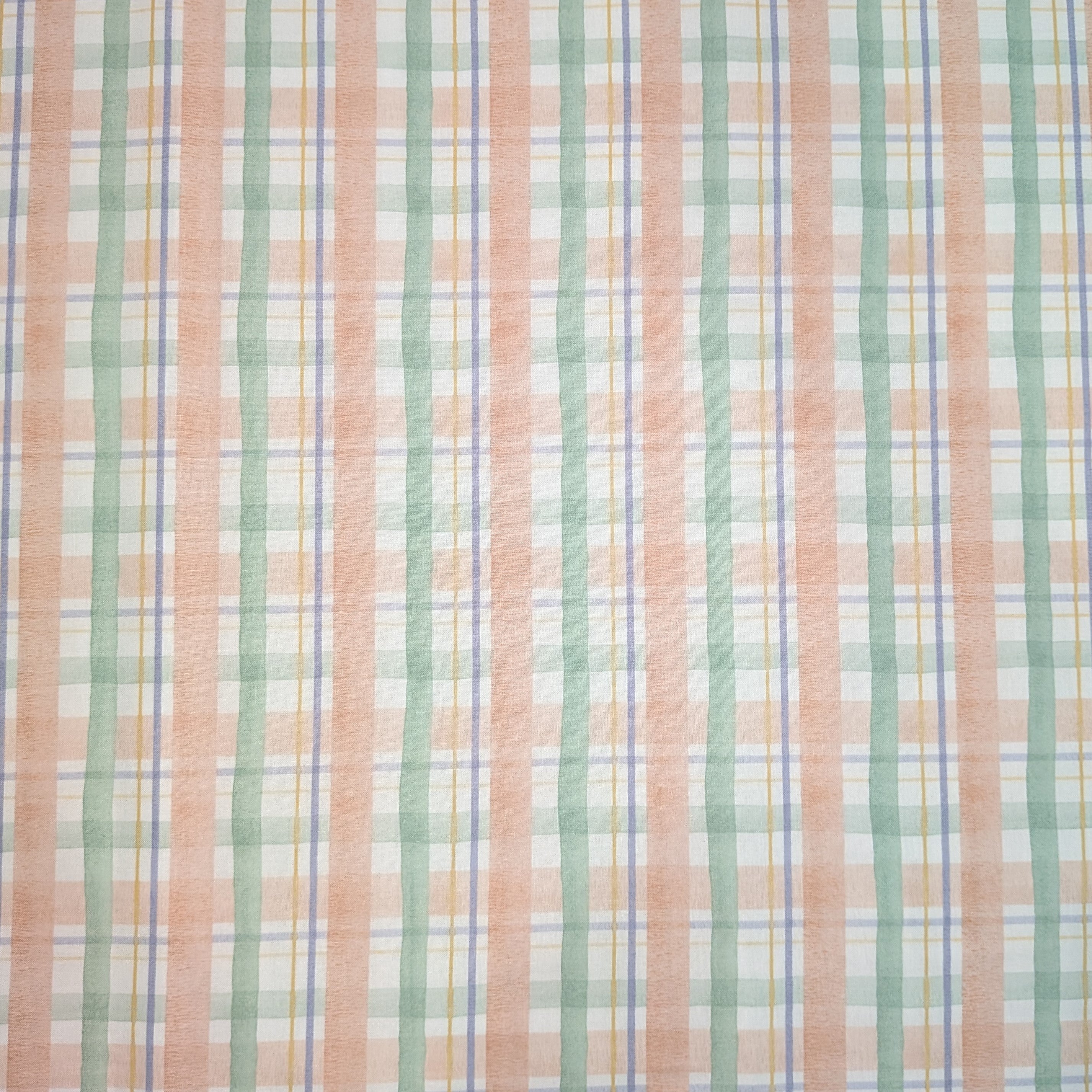 David Textiles ~ BLOOMING PLAID (Sweet Spring) ~ Multi ~ Sold by the 1/2 Yard