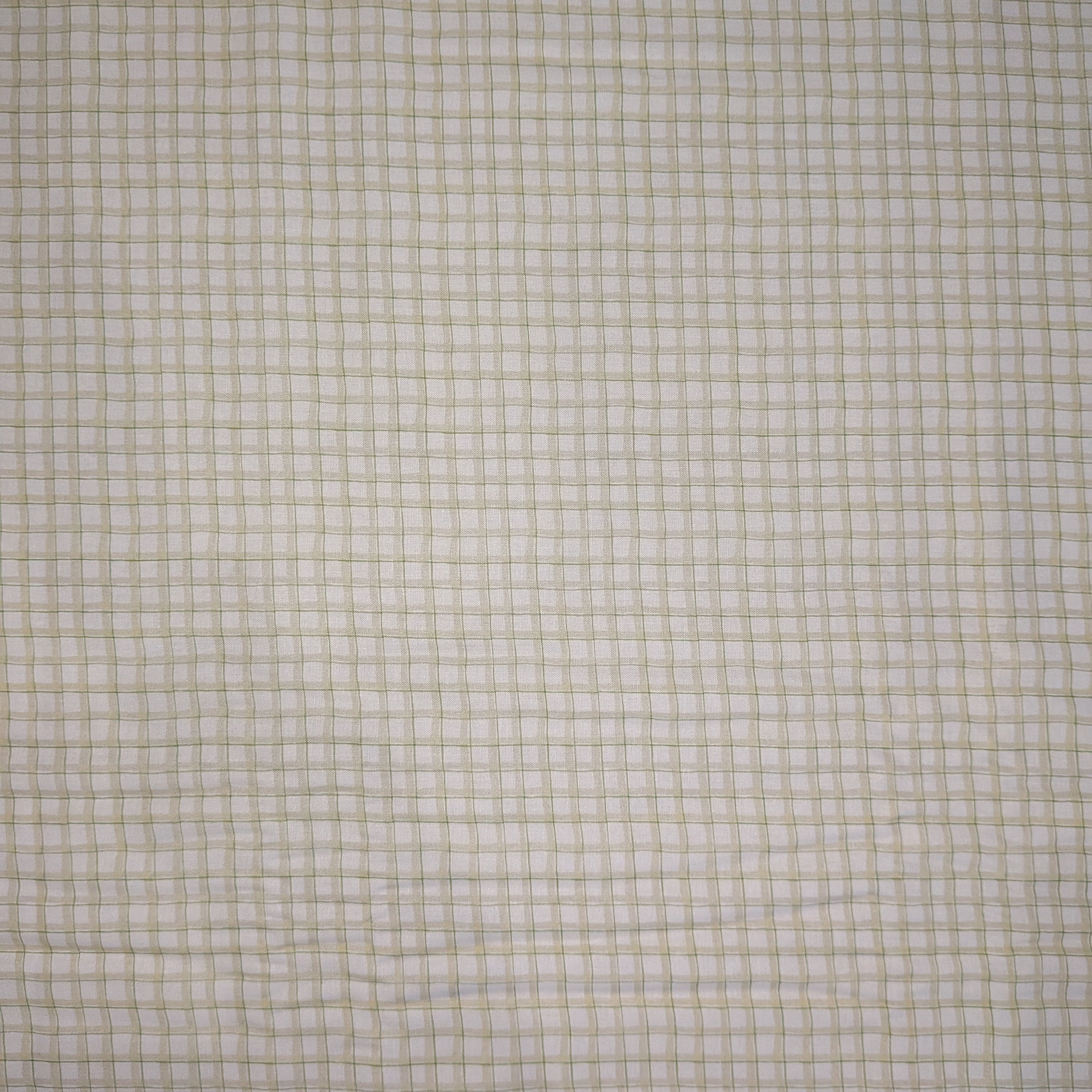 Springs Creative ~ Mushrooms ~ PLAID ~ (Licensed Print) ~ Green and White ~ Sold by the 1/2 Yard