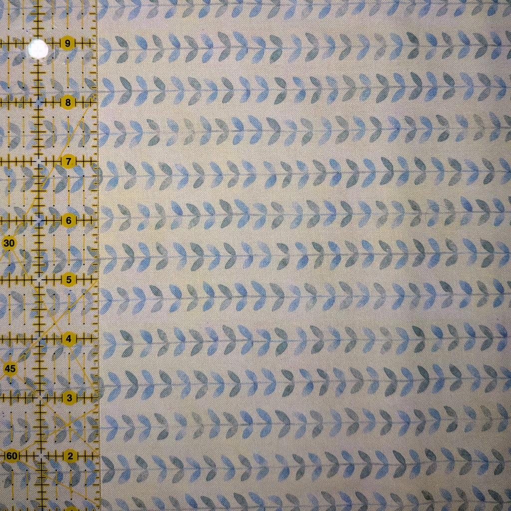 Springs Creative ~ Mushrooms ~ LEAF STRIPE ~ (Licensed Print) ~ Green ~ Sold by the 1/2 Yard