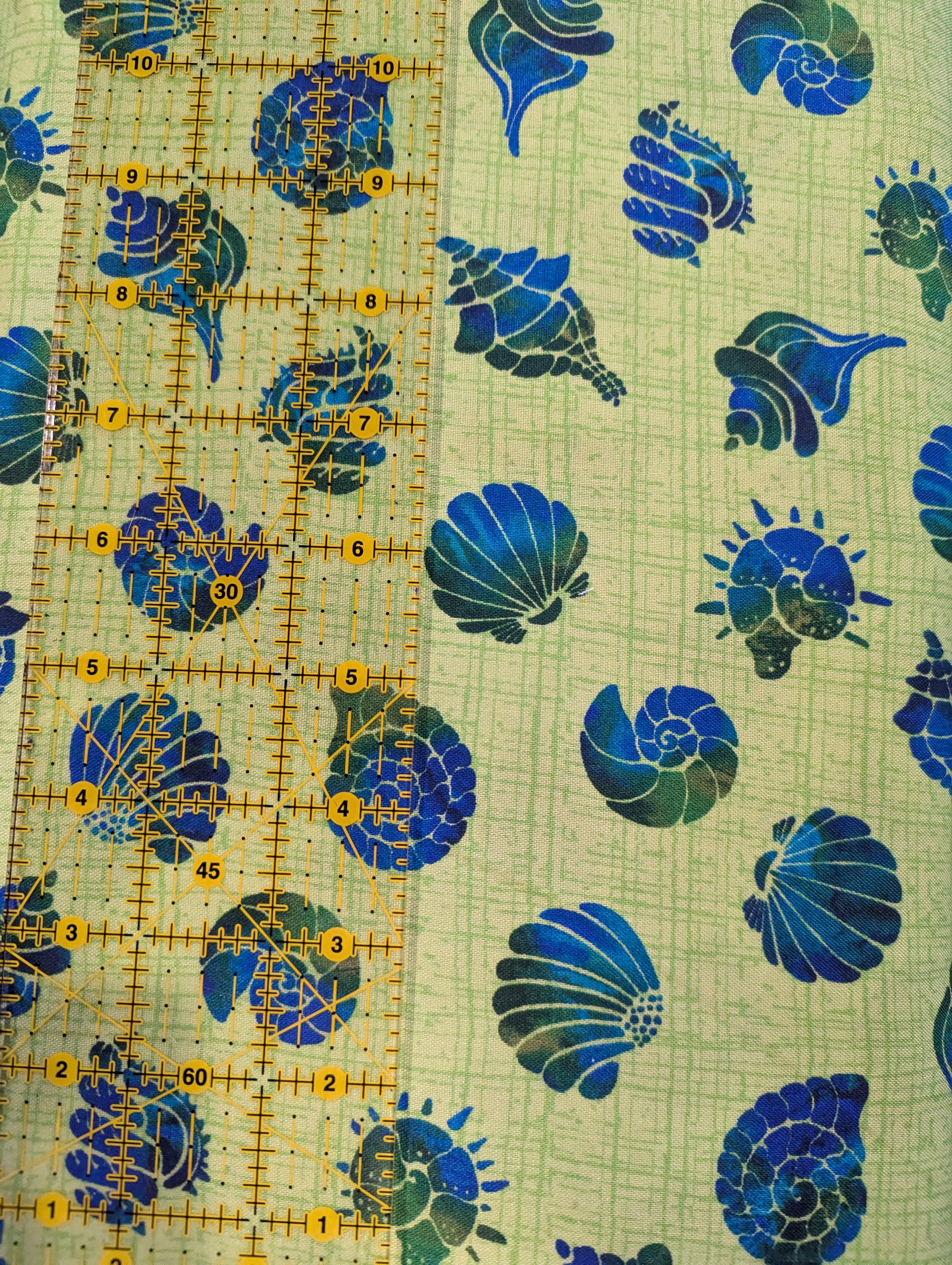 Benartex ~ ATLANTIS (Mythical Mermaids) ~ SHELLS, Turquoise or Lime ~ Sold by the 1/2 Yard