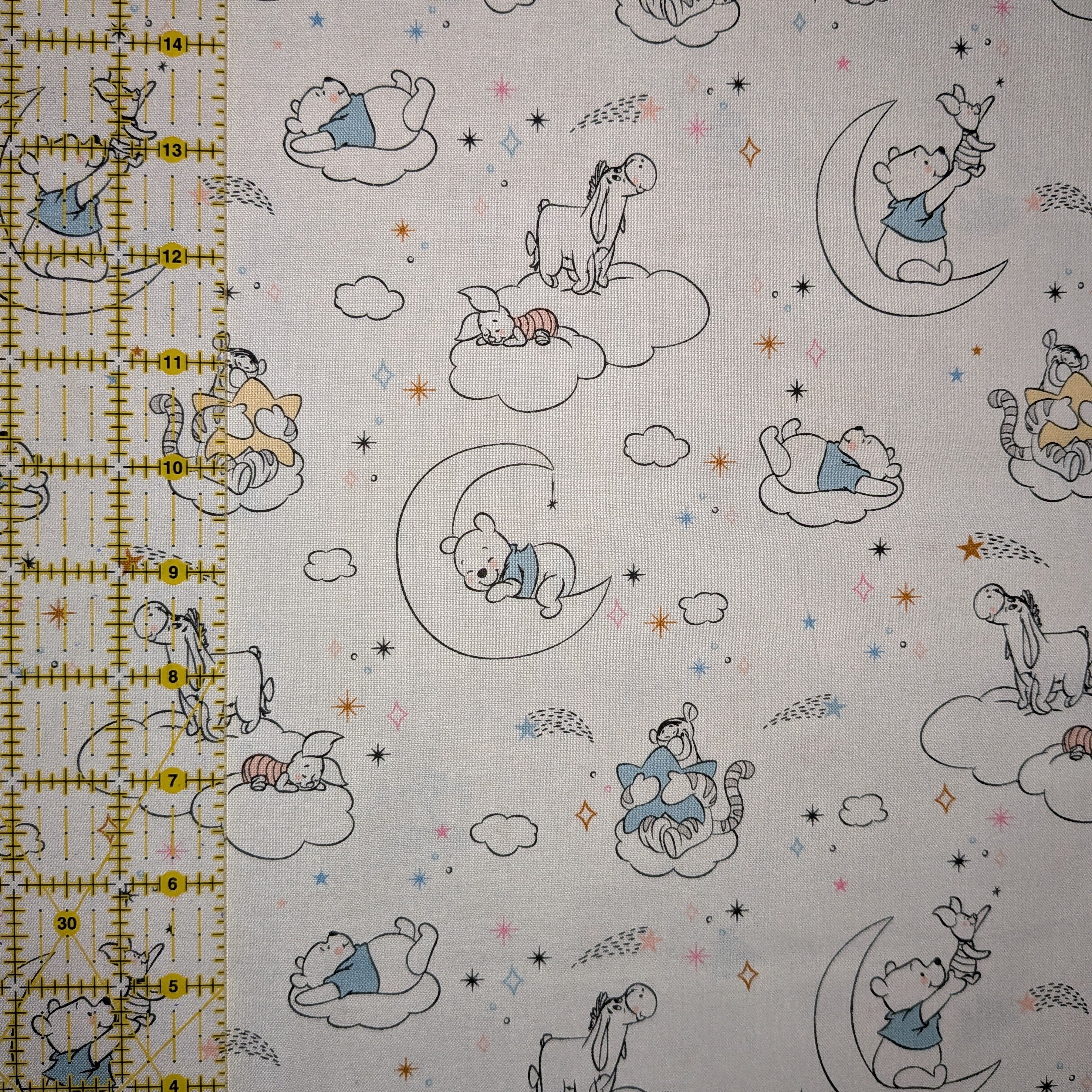 Springs Creative ~ Winnie The POOH BABY FRIENDS (Licensed Print) ~ White ~ Sold by the 1/2 Yard