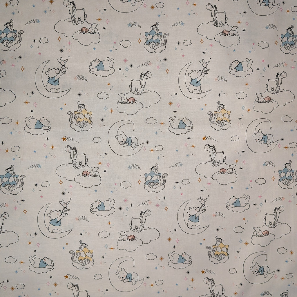 Springs Creative ~ Winnie The POOH BABY FRIENDS (Licensed Print) ~ White ~ Sold by the 1/2 Yard