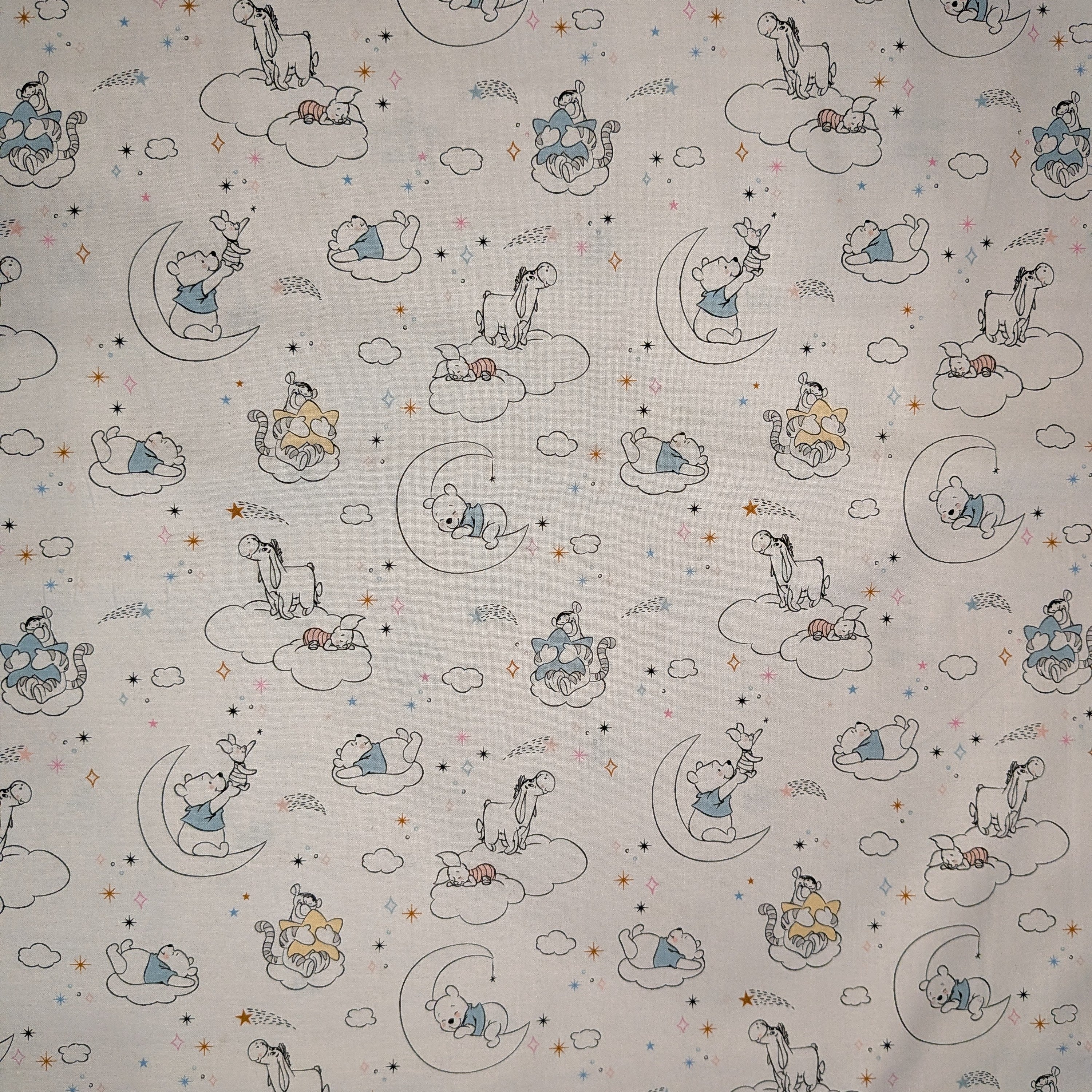 Springs Creative ~ Winnie The POOH BABY FRIENDS (Licensed Print) ~ White ~ Sold by the 1/2 Yard