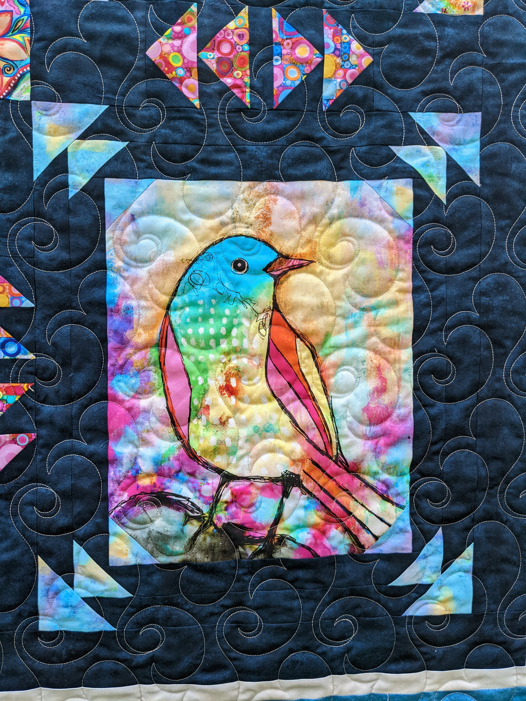 NEW ~ Songbird Serenade Wall-hanging with Rod Placket ~ P&B Textiles ~ Machine Quilted ~ Finished