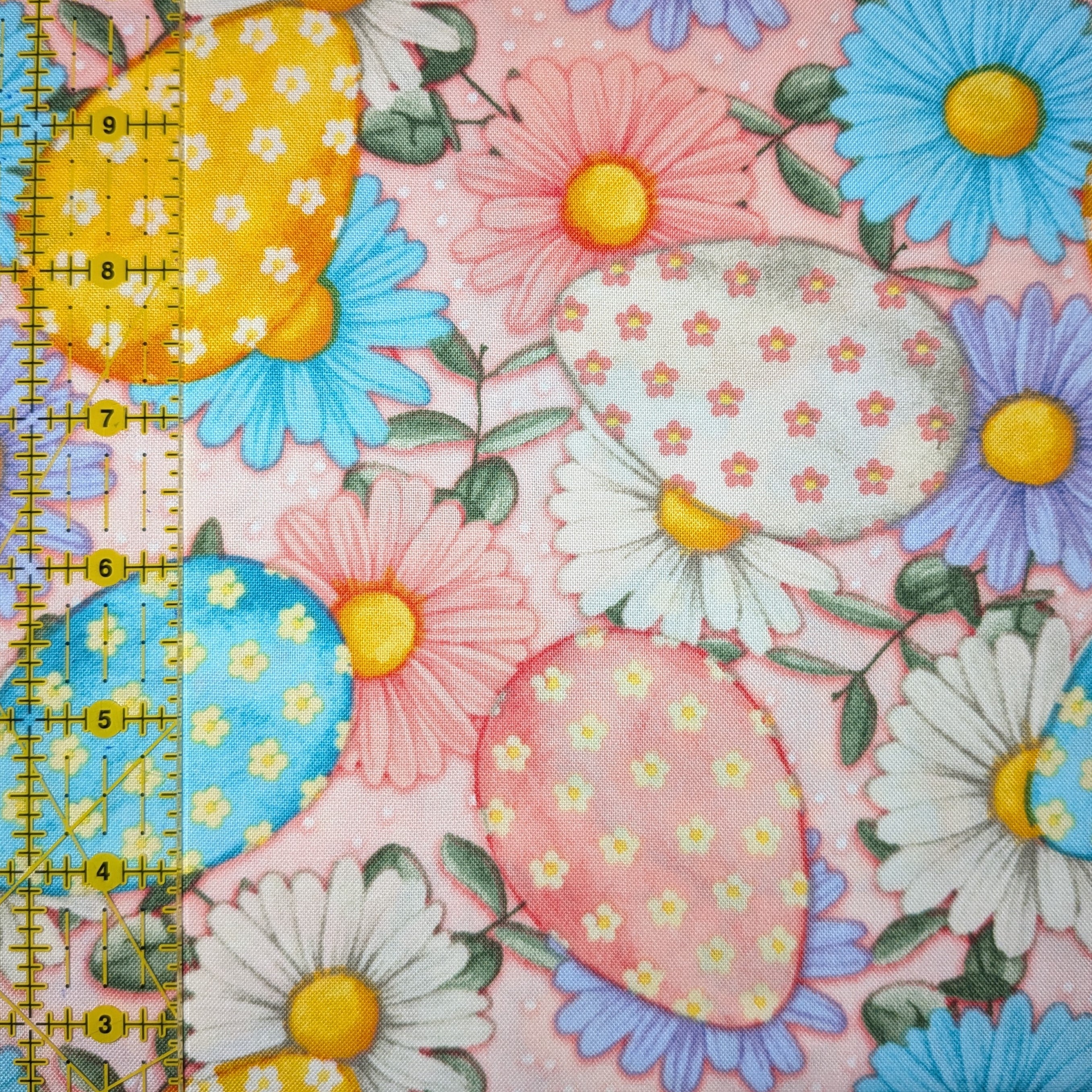 David Textiles ~ SPRING EGGS (Sweet Spring) ~ Pink ~ Sold by the 1/2 Yard