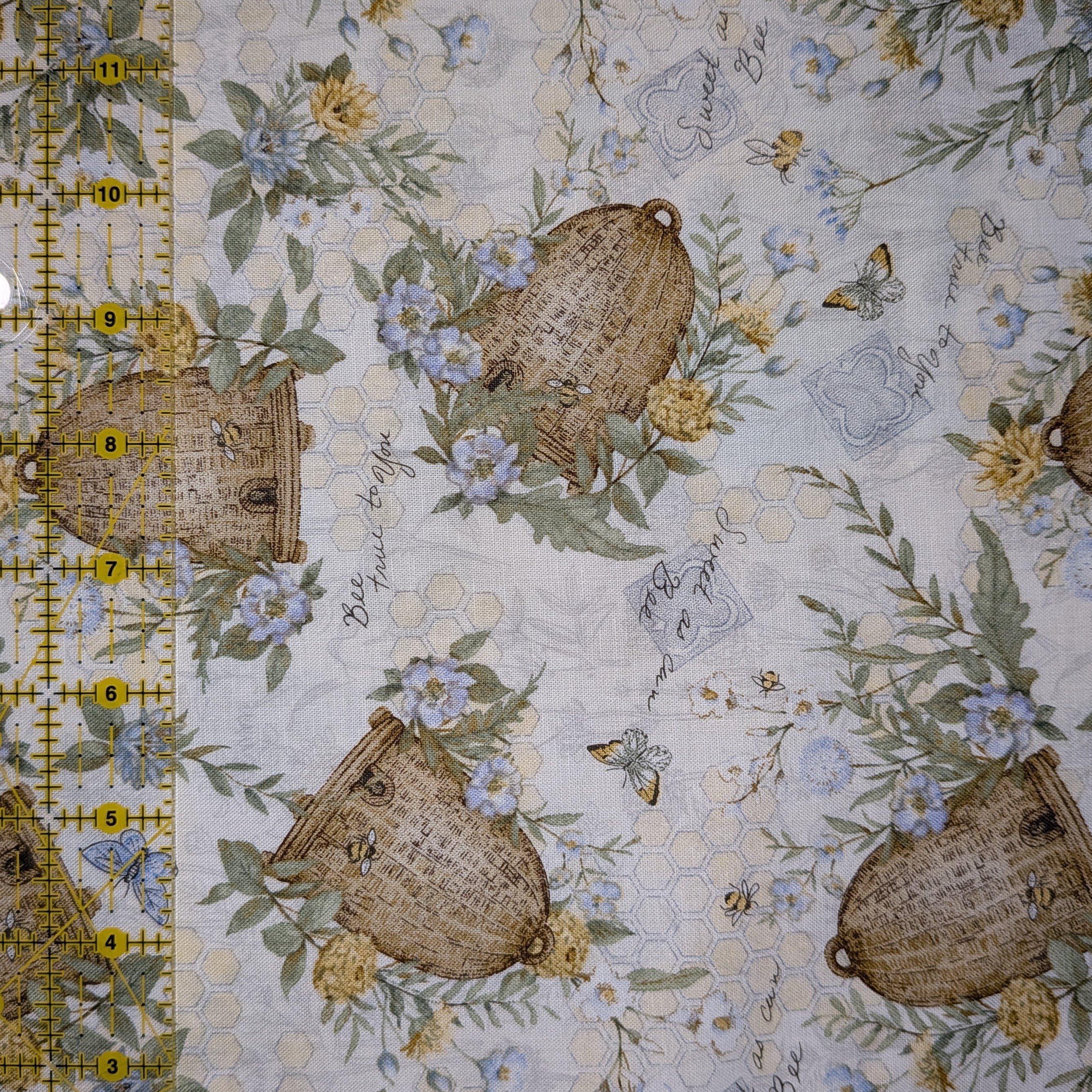 Springs Creative ~ Sweet As Can Bee ~ TOSSED HIVES ~ (Licensed Print) ~ Multi ~ Sold by the 1/2 Yard