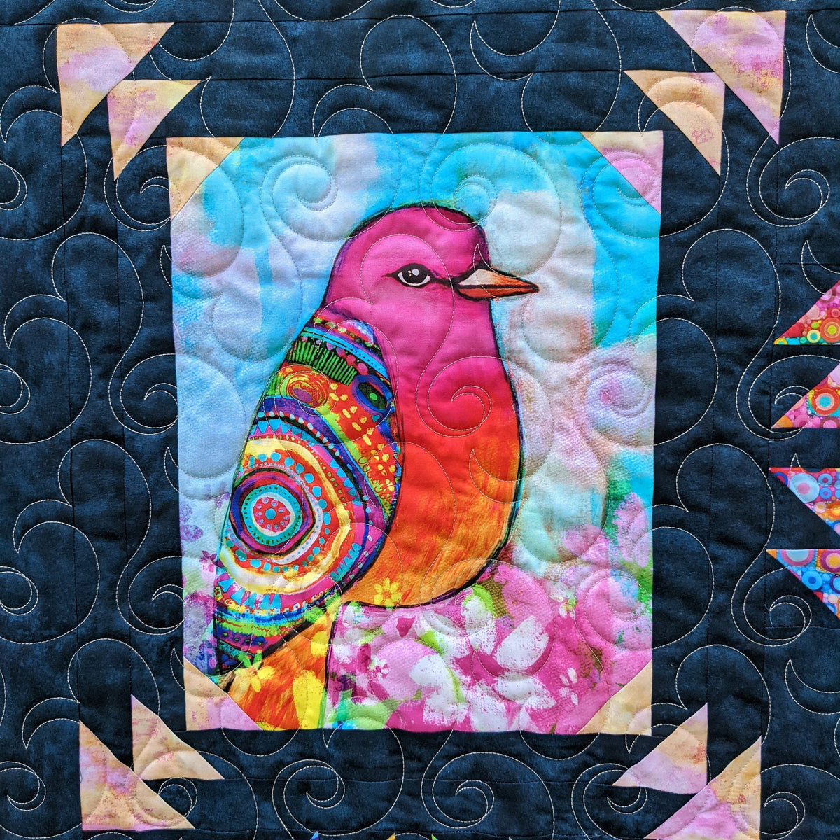 NEW ~ Songbird Serenade Wall-hanging with Rod Placket ~ P&B Textiles ~ Machine Quilted ~ Finished