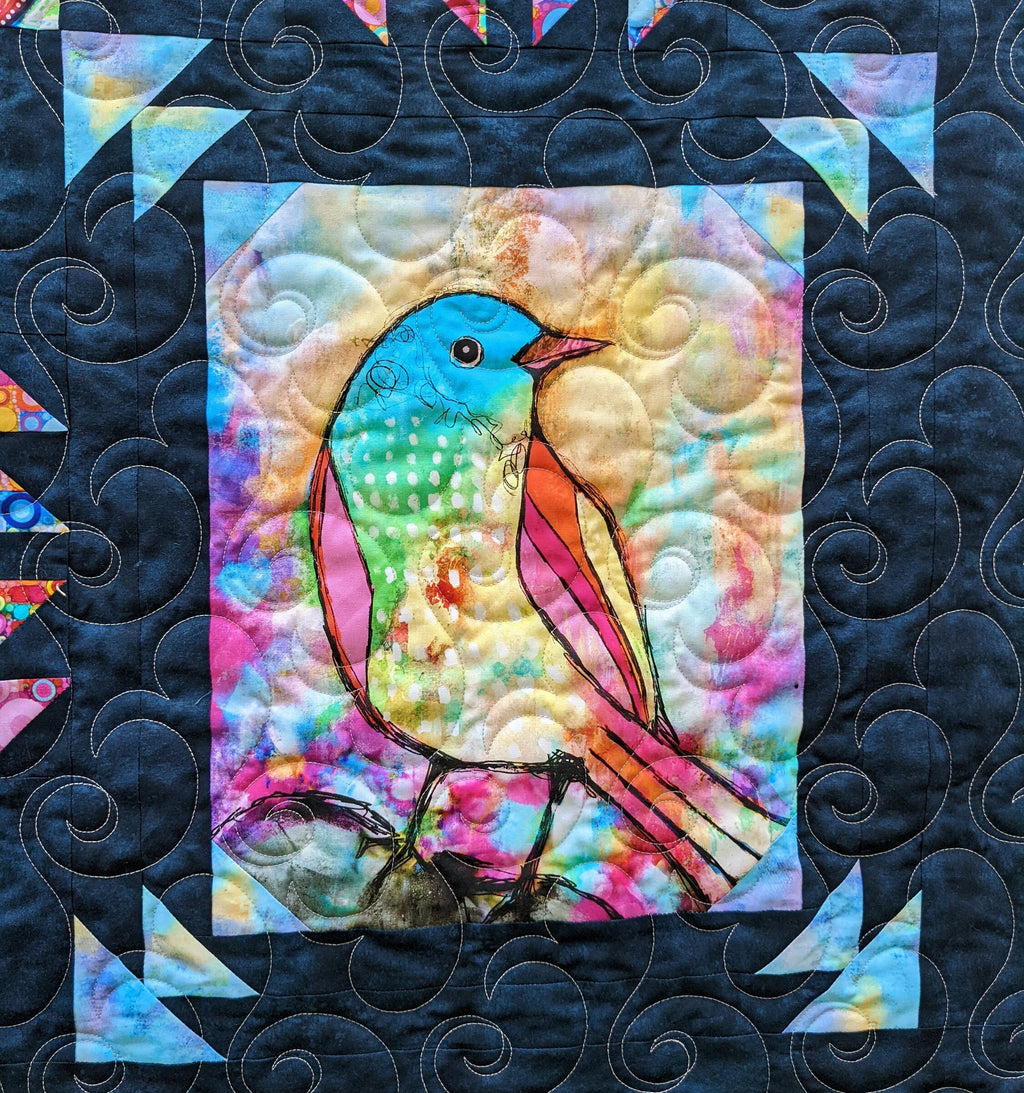NEW ~ Songbird Serenade Wall-hanging with Rod Placket ~ P&B Textiles ~ Machine Quilted ~ Finished