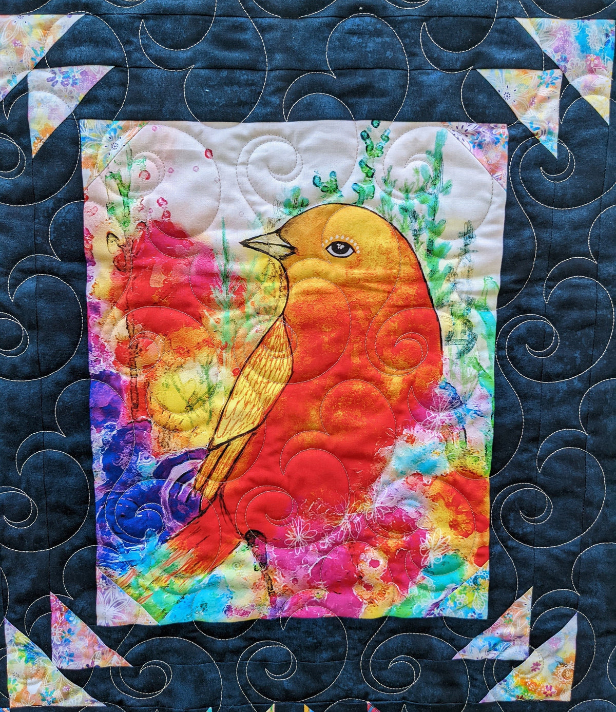 NEW ~ Songbird Serenade Wall-hanging with Rod Placket ~ P&B Textiles ~ Machine Quilted ~ Finished