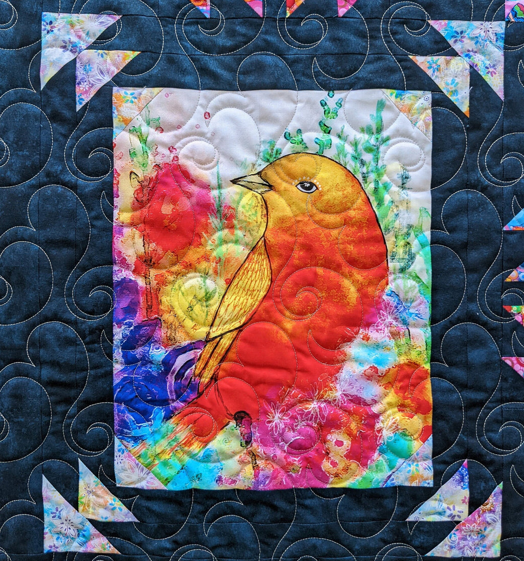 NEW ~ Songbird Serenade Wall-hanging with Rod Placket ~ P&B Textiles ~ Machine Quilted ~ Finished