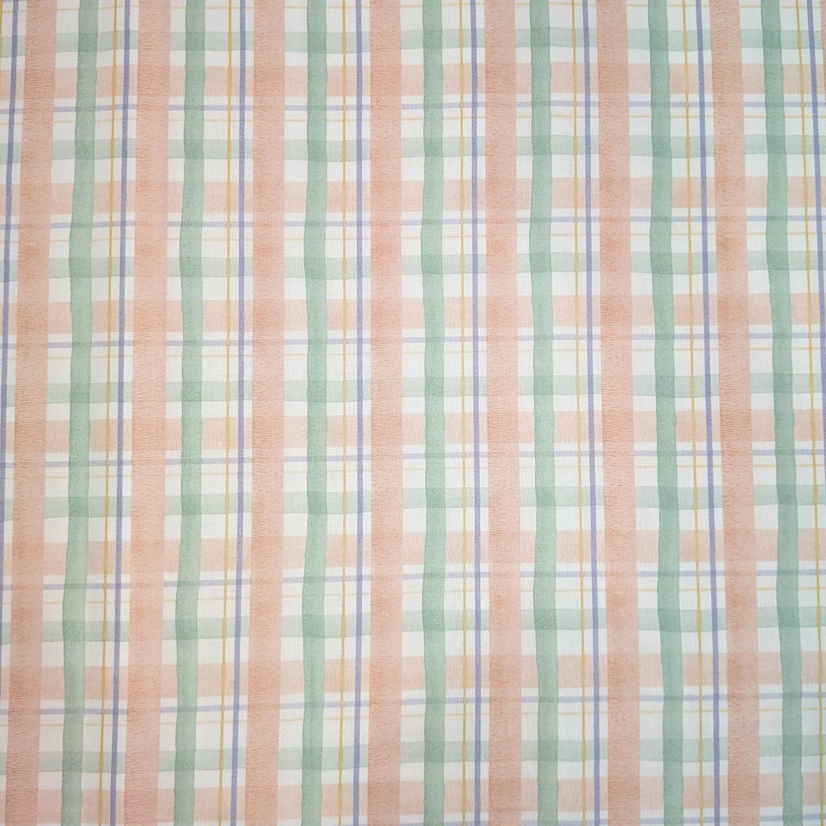 David Textiles ~ BLOOMING PLAID (Sweet Spring) ~ Multi ~ Sold by the 1/2 Yard