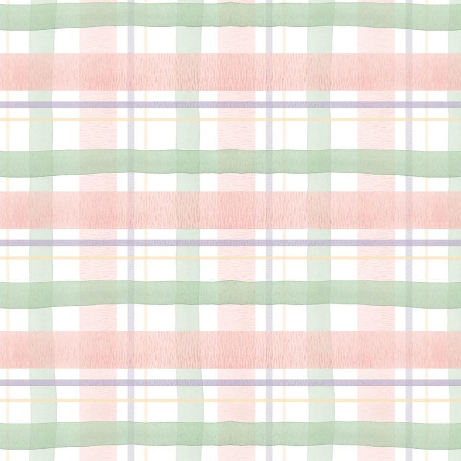 David Textiles ~ BLOOMING PLAID (Sweet Spring) ~ Multi ~ Sold by the 1/2 Yard