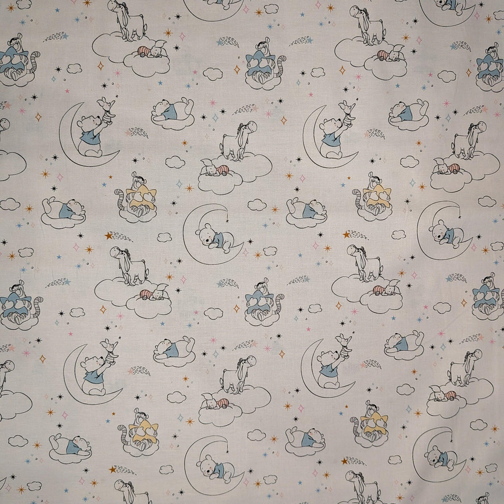 Springs Creative ~ Winnie The POOH BABY FRIENDS (Licensed Print) ~ White ~ Sold by the 1/2 Yard