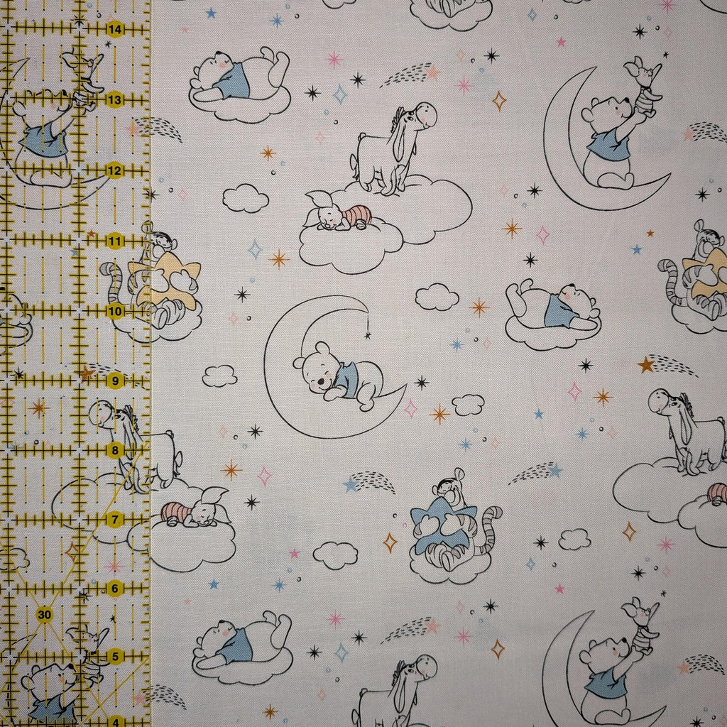 Springs Creative ~ Winnie The POOH BABY FRIENDS (Licensed Print) ~ White ~ Sold by the 1/2 Yard