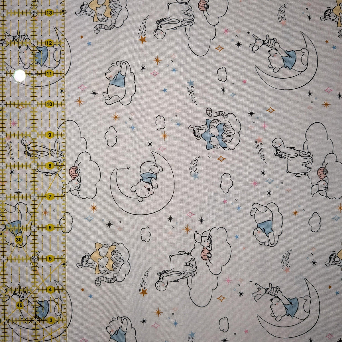 Springs Creative ~ Winnie The POOH BABY FRIENDS (Licensed Print) ~ White ~ Sold by the 1/2 Yard