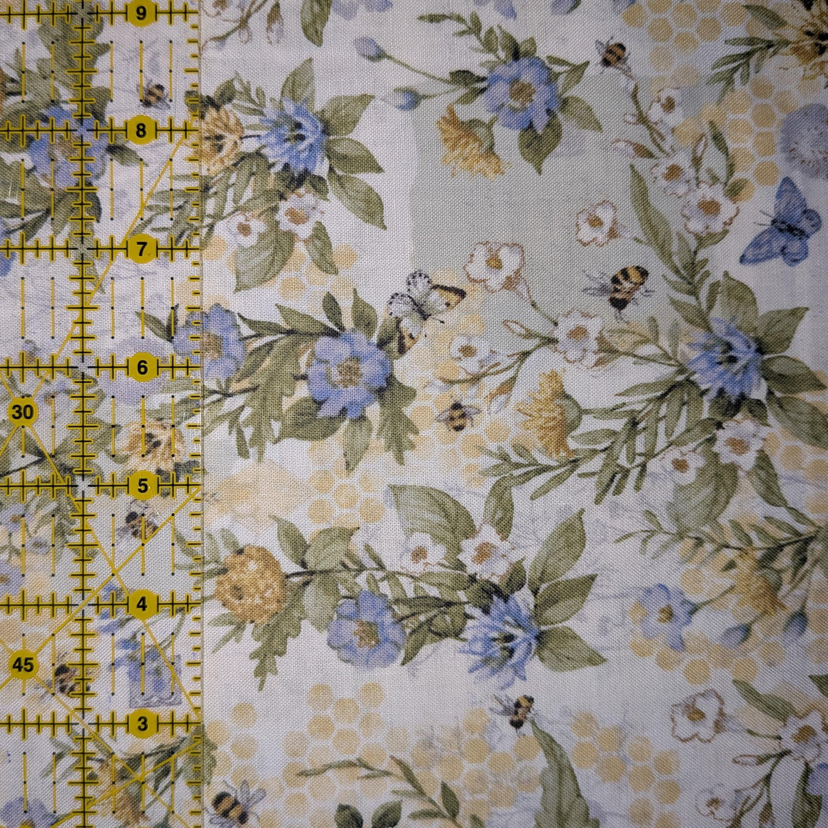 Springs Creative ~ Sweet As Can Bee ~ FLORAL ~ (Licensed Print) ~ Multi ~ Sold by the 1/2 Yard