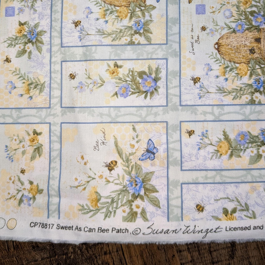 Springs Creative ~ Sweet As Can Bee ~ PATCH ~ (Licensed Print) ~ Multi ~ Sold by the 1/2 Yard