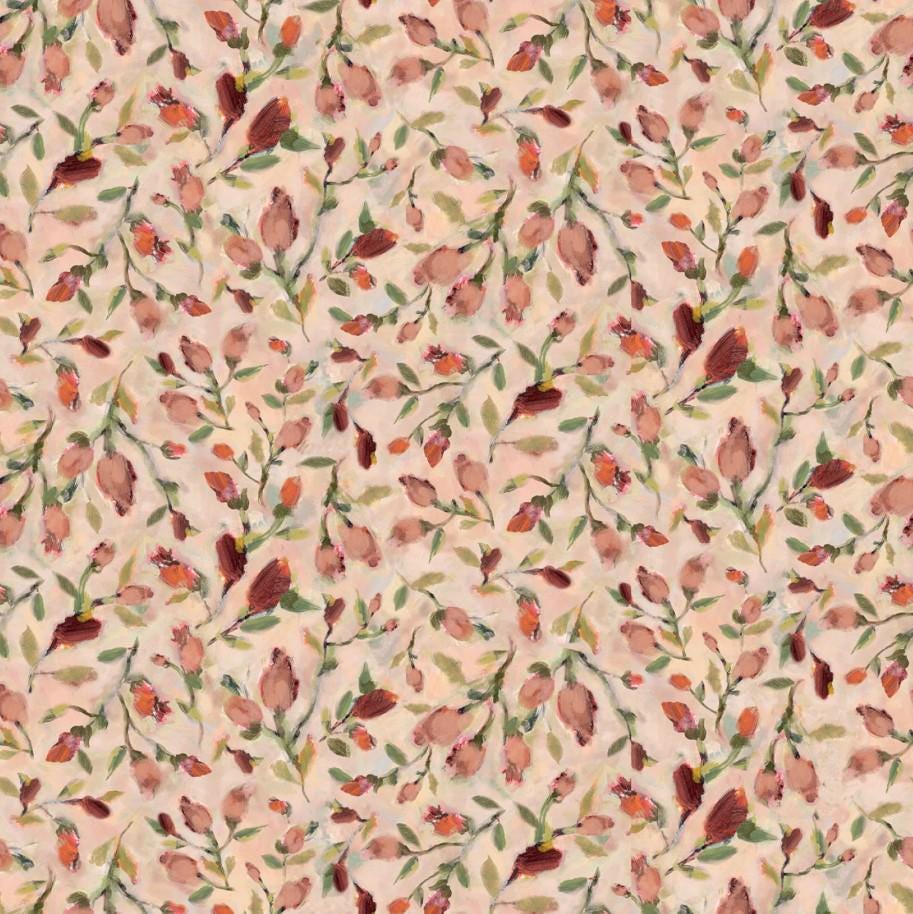 Springs Creative ~ Hydrangea ~ FLOWER BUDS ~ (Licensed Print) ~ Pink ~ Sold by the 1/2 Yard