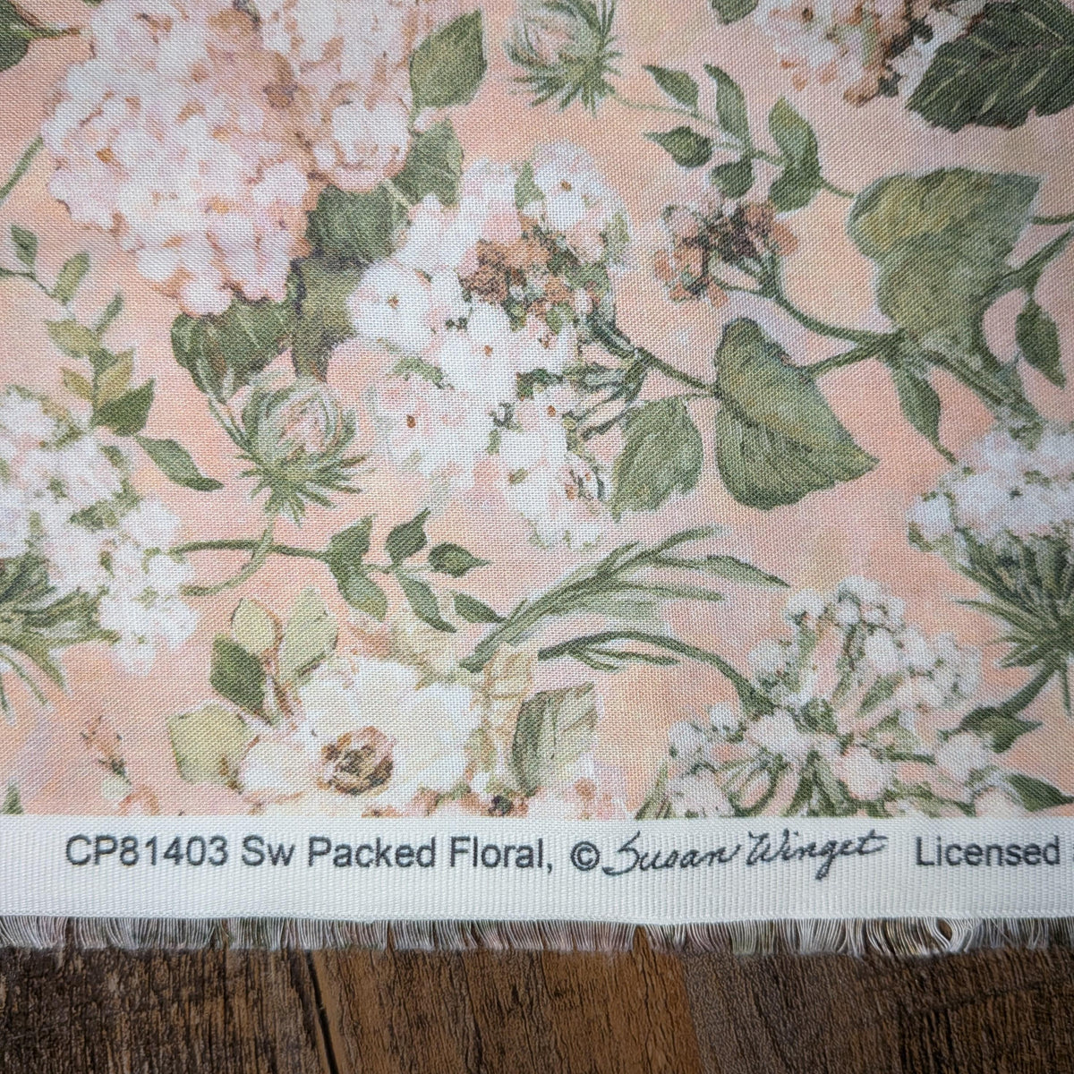 Springs Creative ~ Hydrangea ~ PACKED FLORAL ~ (Licensed Print) ~ Multi ~ Sold by the 1/2 Yard