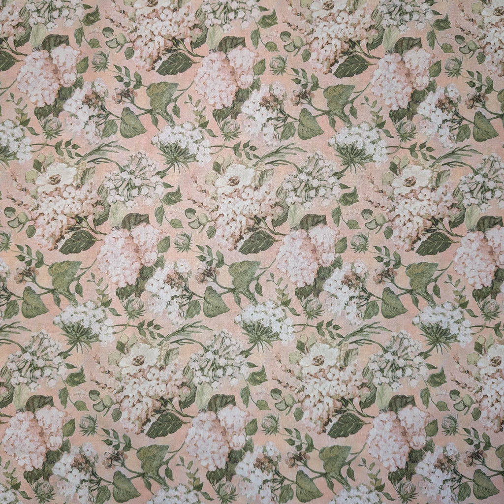 Springs Creative ~ Hydrangea ~ PACKED FLORAL ~ (Licensed Print) ~ Multi ~ Sold by the 1/2 Yard