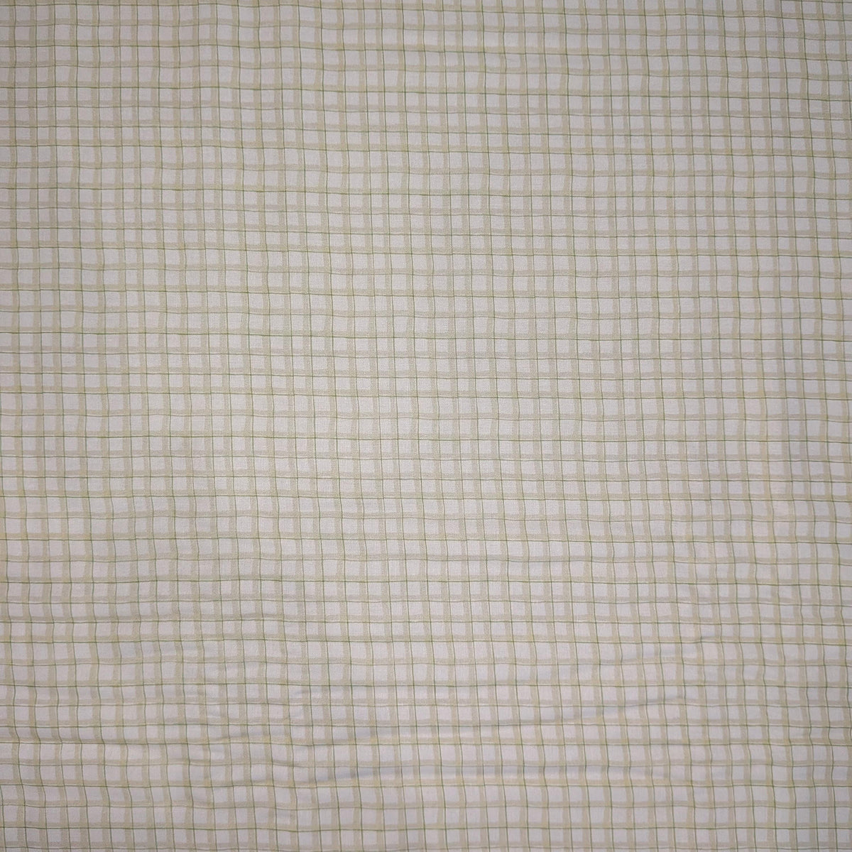 Springs Creative ~ Mushrooms ~ PLAID ~ (Licensed Print) ~ Green and White ~ Sold by the 1/2 Yard