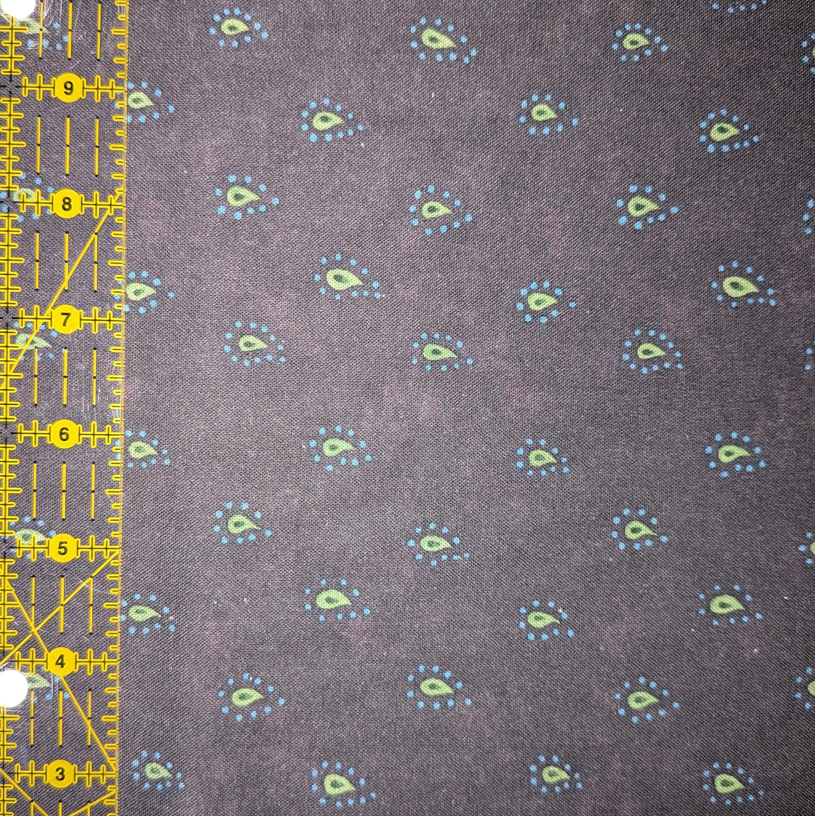 Springs Creative ~ Calico Red ~ RAIN DROP ~ (Licensed Print) ~ Navy ~ Sold by the 1/2 Yard