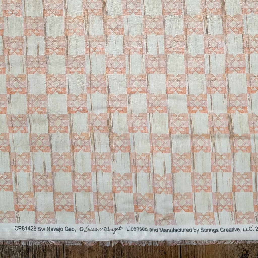 Springs Creative ~ Highland Ranch ~ NAVAJO GEO ~ (Licensed Print) ~ Dusty Rose ~ Sold by the 1/2 Yard