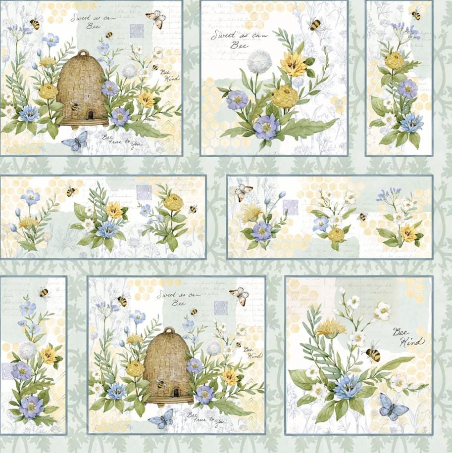 Springs Creative ~ Sweet As Can Bee ~ PATCH ~ (Licensed Print) ~ Multi ~ Sold by the 1/2 Yard