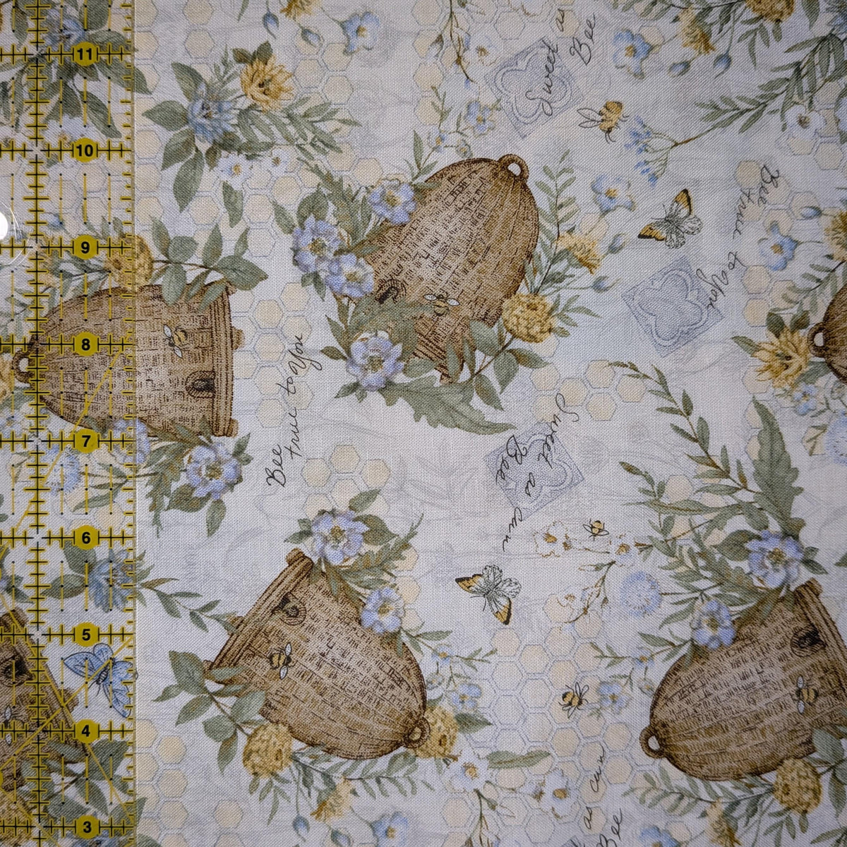 Springs Creative ~ Sweet As Can Bee ~ TOSSED HIVES ~ (Licensed Print) ~ Multi ~ Sold by the 1/2 Yard