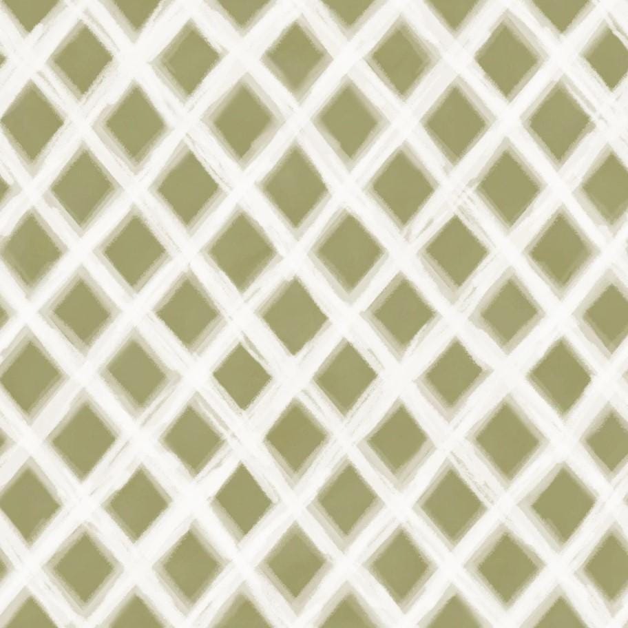 Springs Creative ~ Hydrangea ~ LATTICE ~ (Licensed Print) ~ Green ~ Sold by the 1/2 Yard
