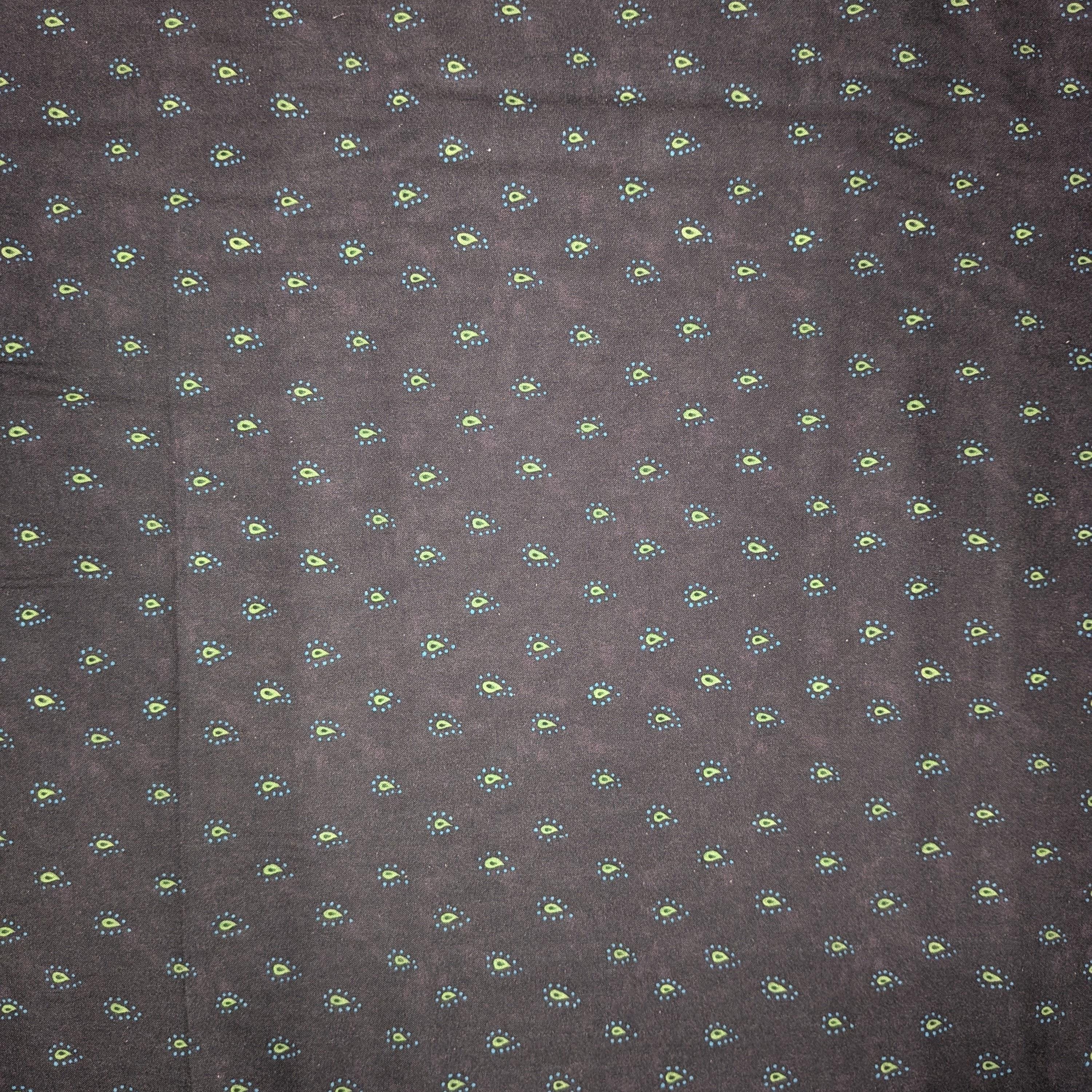 Springs Creative ~ Calico Red ~ RAIN DROP ~ (Licensed Print) ~ Navy ~ Sold by the 1/2 Yard