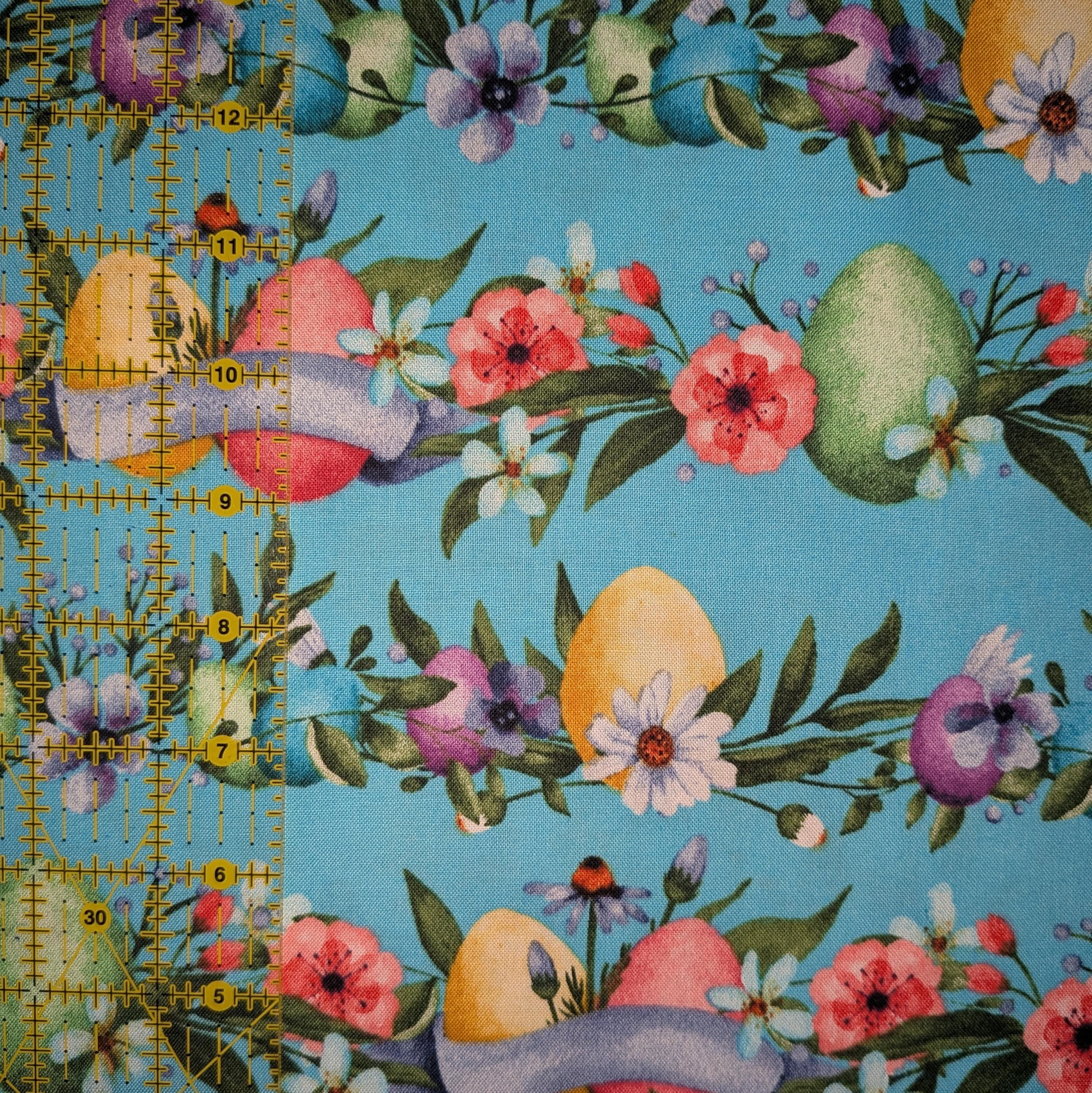 David Textiles ~ EASTER STRIPES (Sweet Spring) ~ Blue ~ Sold by the 1/2 Yard
