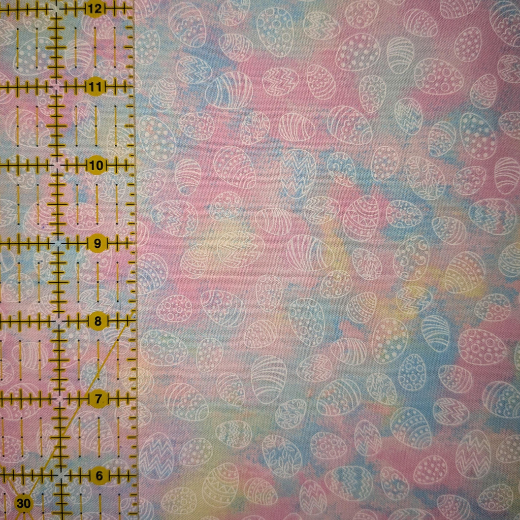 Fabric Traditions ~ PASTEL EGGS (Spring Fling) ~ Multi ~ Sold by the 1/2 Yard