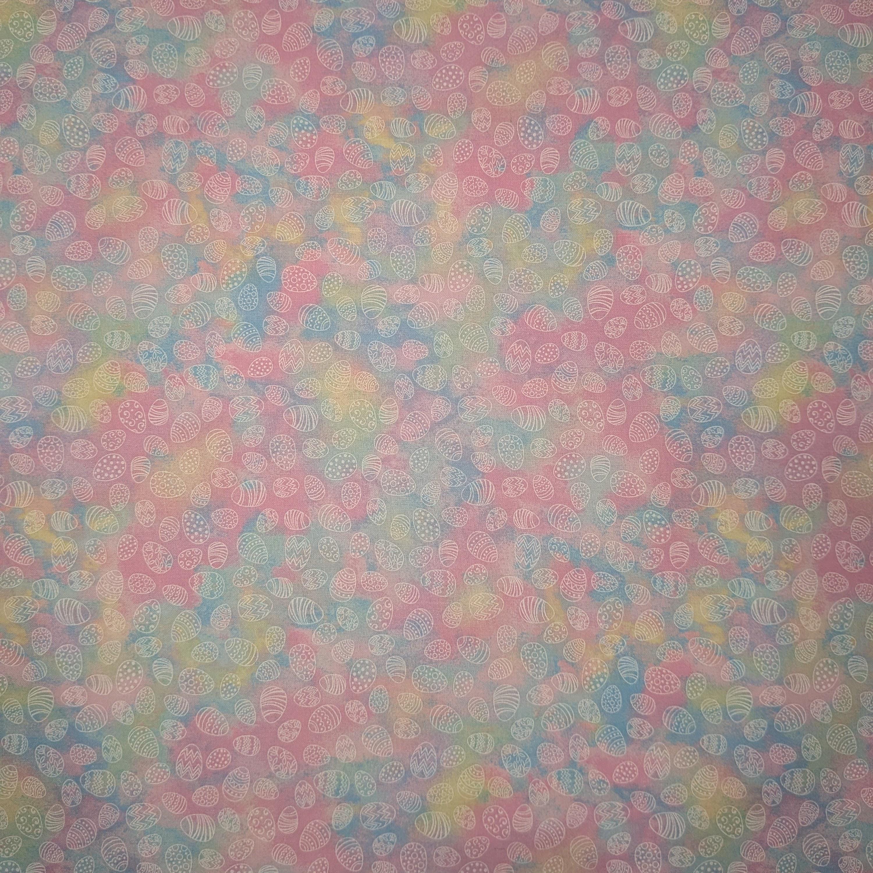 Fabric Traditions ~ PASTEL EGGS (Spring Fling) ~ Multi ~ Sold by the 1/2 Yard