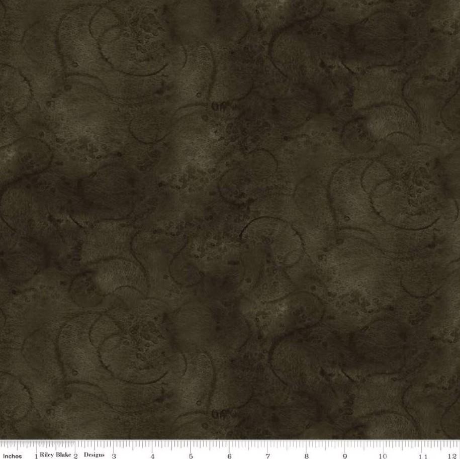 Riley Blake Designs ~ PAINTER'S WATERCOLOR SWIRL C680 ~ Orange, Charcoal, or Medium Green ~ Cotton Quilting Fabric