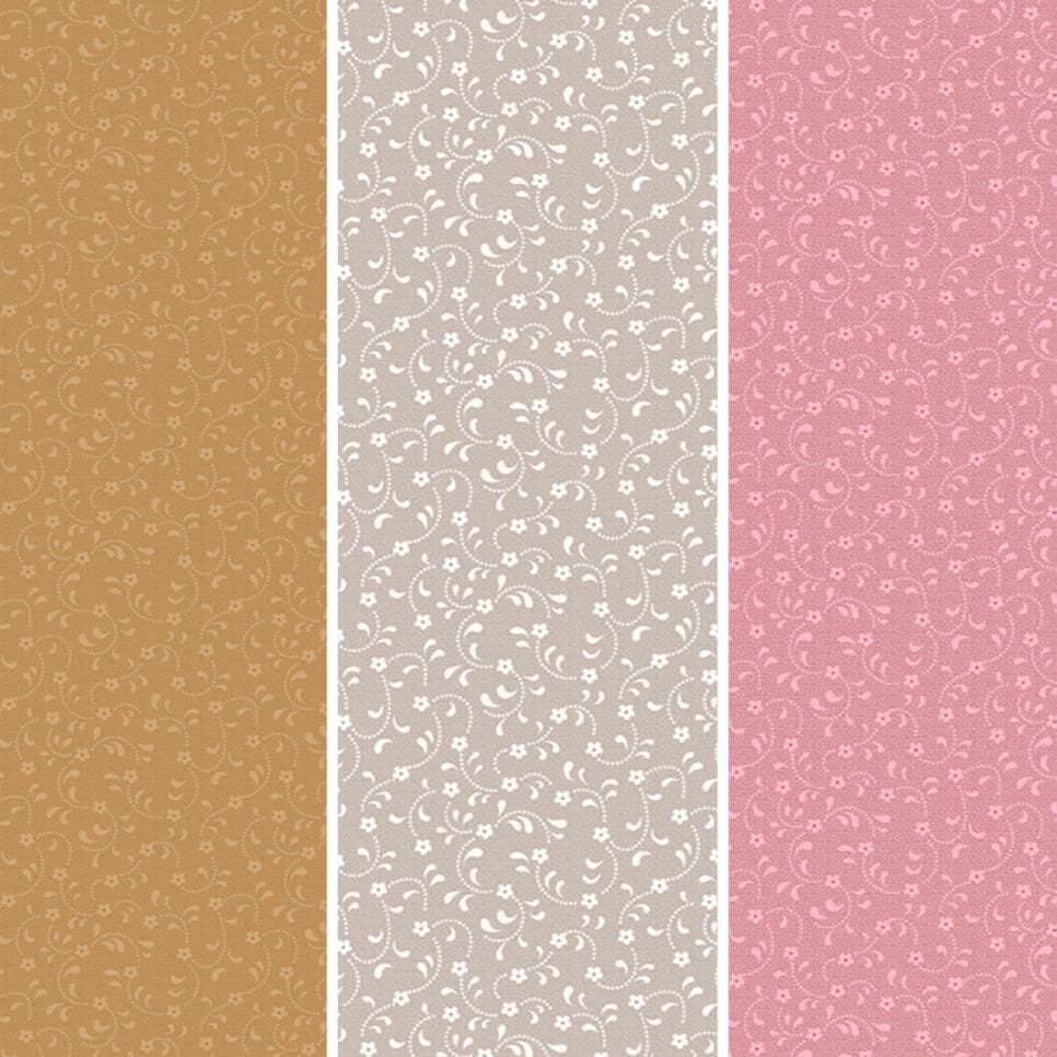 Riley Blake Designs ~ FLORET C675 ~ Cider, Beach, and Shell ~ Cotton Quilting Fabric