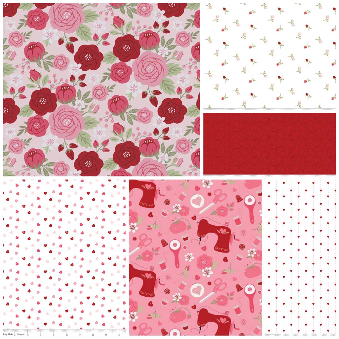 Riley Blake Designs ~ Sew In Love ~ MAIN FLOWERS ~ Blush ~ Cotton Quilting Fabric ~ Sold by the 1/2 Yard