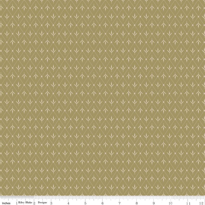 Riley Blake Designs ~ Threads Of Grace ~ IVY ~ Lemongrass ~ Cotton Quilting Fabric ~ Sold by the 1/2 Yard