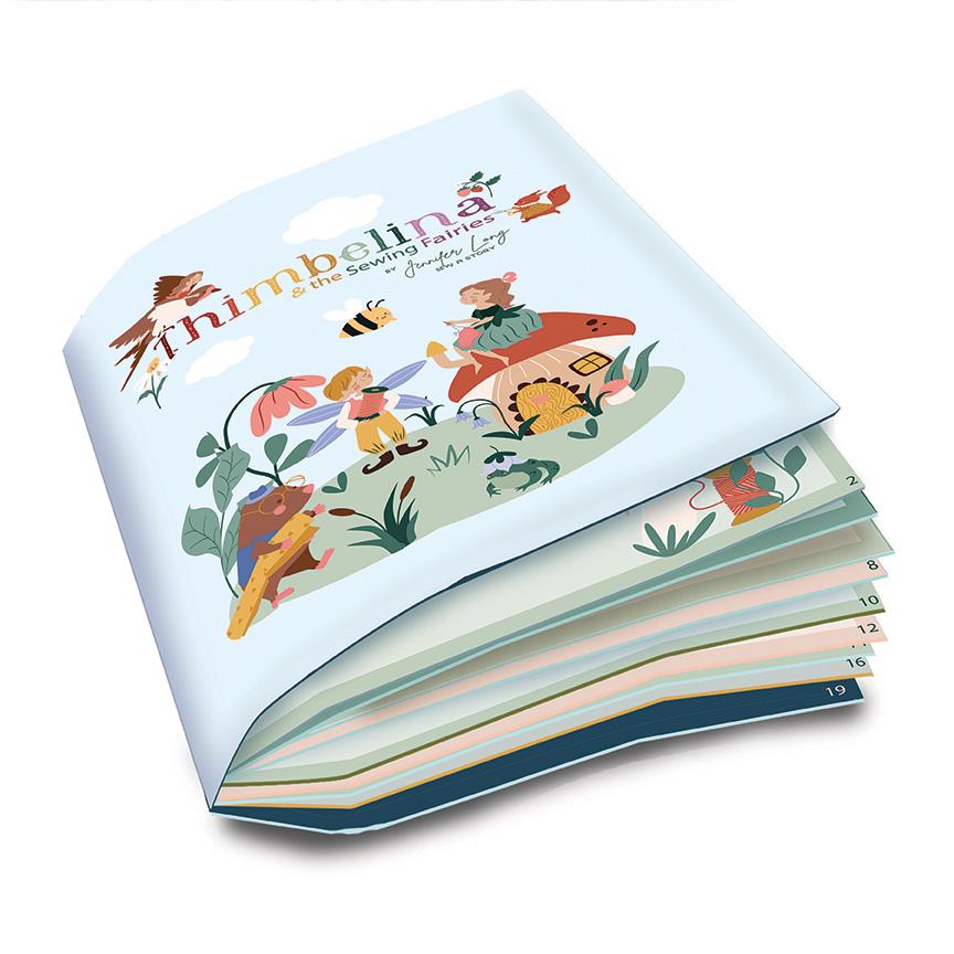 Riley Blake Designs ~ Thimbelina & The Sewing Fairies ~ STORYBOOK PANEL ~ Cotton Quilting Fabric ~ Sold by Panel