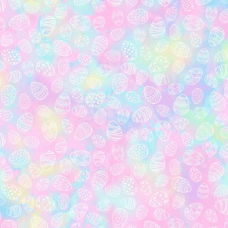 Fabric Traditions ~ PASTEL EGGS (Spring Fling) ~ Multi ~ Sold by the 1/2 Yard