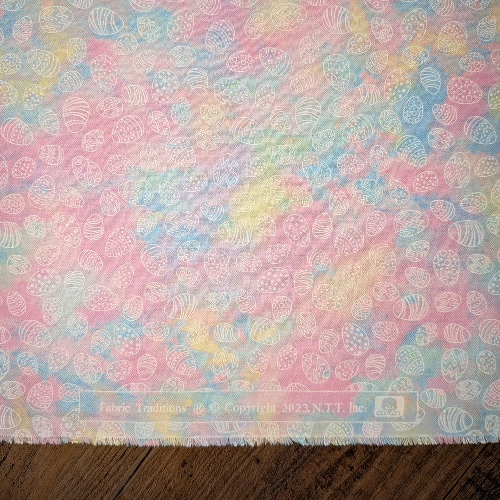 Fabric Traditions ~ PASTEL EGGS (Spring Fling) ~ Multi ~ Sold by the 1/2 Yard