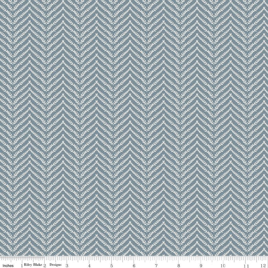 Riley Blake Designs ~ Let's Wander ~ PRAIRIE GRASS ~ Sky and Cream ~ Cotton Quilting Fabric