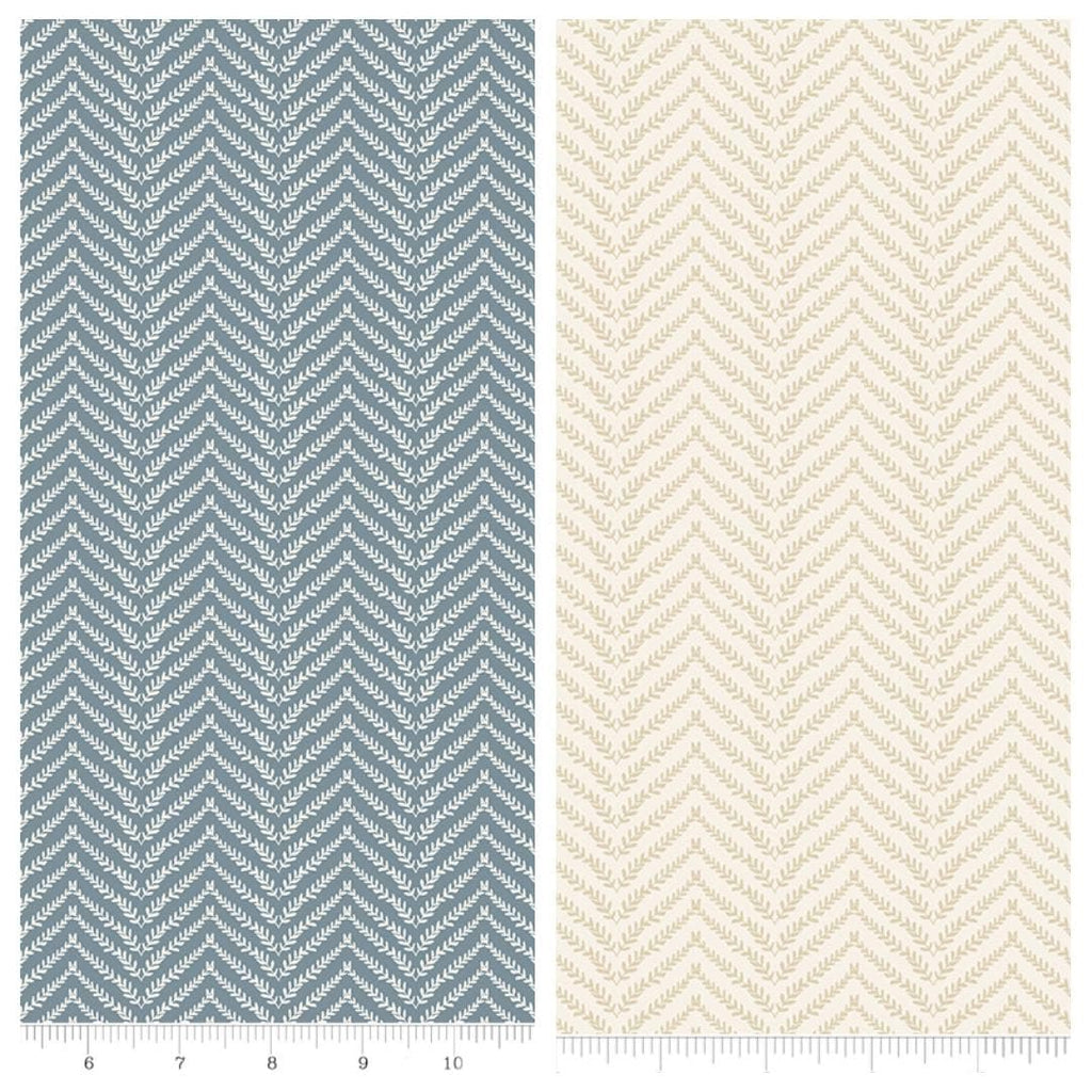 Riley Blake Designs ~ Let's Wander ~ PRAIRIE GRASS ~ Sky and Cream ~ Cotton Quilting Fabric