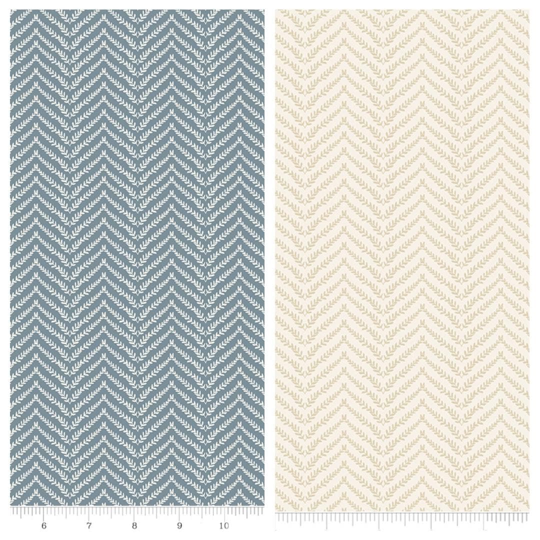 Riley Blake Designs ~ Let's Wander ~ PRAIRIE GRASS ~ Sky and Cream ~ Cotton Quilting Fabric