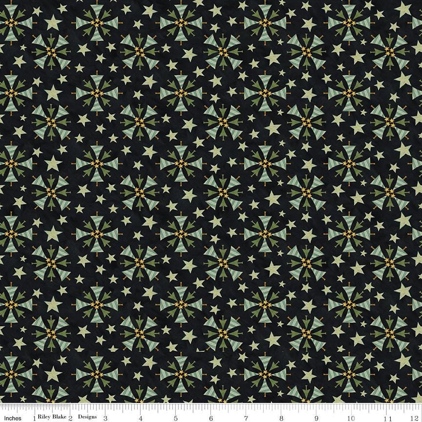 Riley Blake Designs ~ Naughty Or Nice ~ TREES ~ Black or Green ~ Cotton Quilting Fabric ~ Sold by the 1/2 Yard