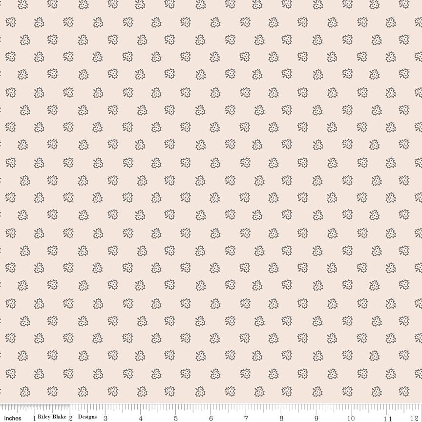 Riley Blake Designs ~ Home Town Holiday ~ TREES ~ Latte ~ By Lori Holt ~ Cotton Quilting Fabric ~ Sold by the 1/2 Yard